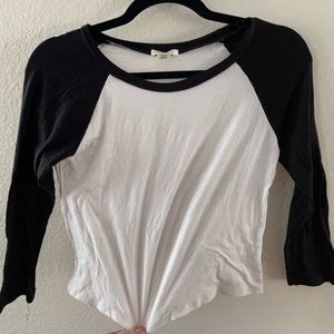 Baseball crop tee